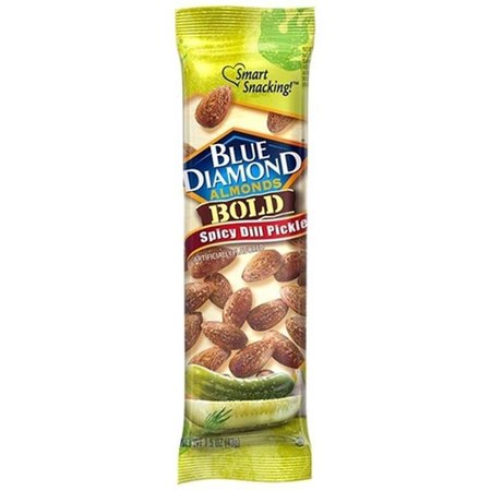 BLUE DIAMOND BOLD Series Almonds, Spicy Dill Pickle Flavor, 15 oz Tube 714322